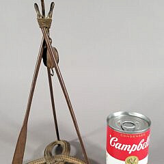 Antique Nautical Motif Brass & Bronze Pocket Watch Stand