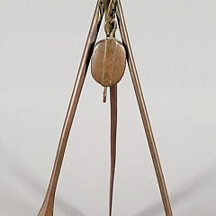 Antique Nautical Motif Brass & Bronze Pocket Watch Stand
