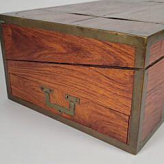 Antique Chinese Export Camphorwood Sea Captain’s Folding Lap Desk