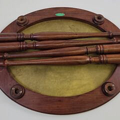 Pair of Vintage Anglo Indian Teak & Brass Traveling Campaign End Tables