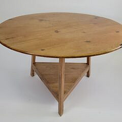 Scarce Large Antique English Pine Cricket Table