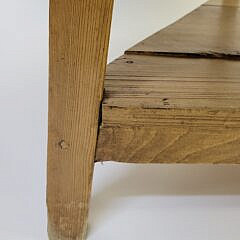 Scarce Large Antique English Pine Cricket Table