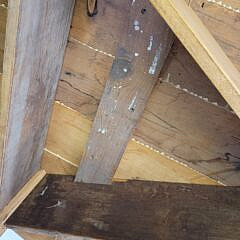 Scarce Large Antique English Pine Cricket Table