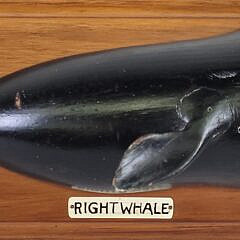 Vintage Richard Orr Folk Art Carved Right Whale Plaque