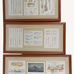 Three Maritime “Knots” Framed Triptychs