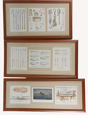 Three Maritime "Knots" Framed Triptychs