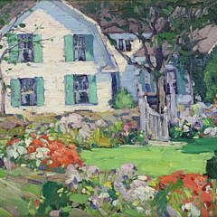 Frank Swift Chase Oil on Panel “An Island Garden”