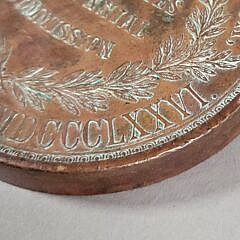 Large Bronze 1876 Philadelphia International Exhibition Commemorative Medal