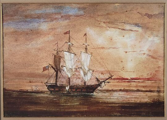 1803-1865 Whaleship Watercolor A