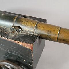 Large Mounted Antique Brass Nautical Signal Salute Yacht Cannon