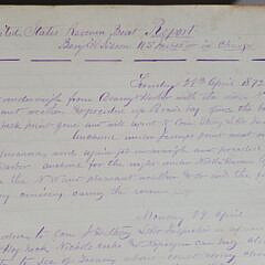 1872 Ship Logbook Journal Of The U.S. Revenue Cutter Sloop Report