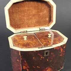 Antique English Regency Dual Compartment Tea Caddy
