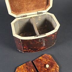 Antique English Regency Dual Compartment Tea Caddy