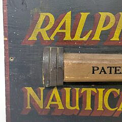 Vintage Antique Style Painted Wood Nautical Optician Spyglass Advertising Sign