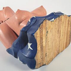 Vintage Folk Art All American Lady Nautical Ship’s Figurehead Style Carving