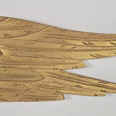 Vintage Bellamy Style Carved and Gilt American Eagle Patriotic Plaque