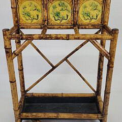 Antique English Aesthetic Movement Bamboo Umbrella Stand Cane Rack
