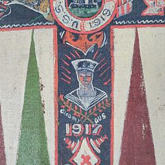World War One U.S. Navy Sailor Made Folk Art Paint Decorated Gameboard