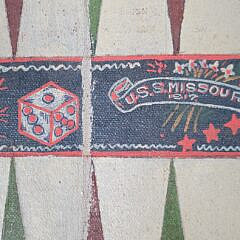 World War One U.S. Navy Sailor Made Folk Art Paint Decorated Gameboard