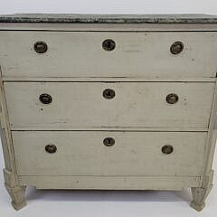 Antique Swedish Gustavian Paint Decorated Chest of Drawers