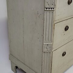 Antique Swedish Gustavian Paint Decorated Chest of Drawers