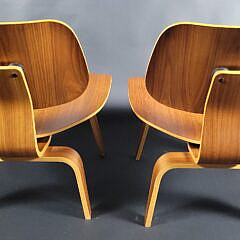 Pair of Vintage Eames for Herman Miller LCW Plywood Lounge Chairs