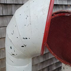 Two 1920s Vintage Nautical Steamship Ventilator Funnels