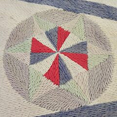 Rare and Important Large 19th C. Sailor Made Nautical Woolie Woolwork Embroidery