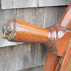 Large 19th C. Mahogany & Brass Nautical Ships Wheel