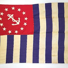 Vintage Nautical U.S. Power Squadrons Motorboat Yacht Flag