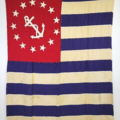 Vintage Nautical U.S. Power Squadrons Motorboat Yacht Flag