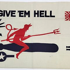 World War Two U.S. Navy U.S.S. Gunnel SS-253 Submarine Kill Flag