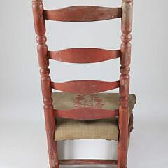 Rare Nantucket Rocker in Original Red Stain, 18th Century