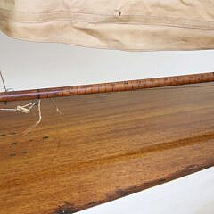 Vintage White Hull Pond Model with Rigging