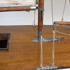 Vintage White Hull Pond Model with Rigging