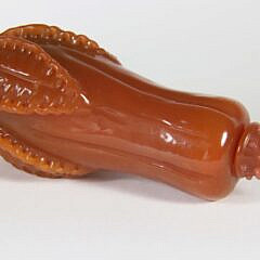 Chinese Butterscotch Glass "Gourd" Snuff Bottle, Qing Dynasty