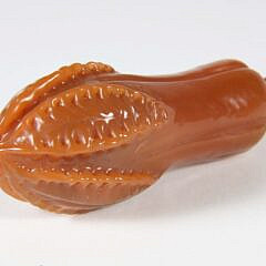 Chinese Butterscotch Glass “Gourd” Snuff Bottle, Qing Dynasty