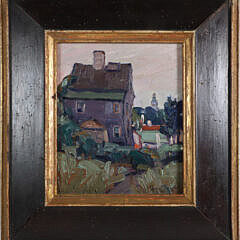 Anne Ramsdell Congdon Oil on Panel "Town Clock"