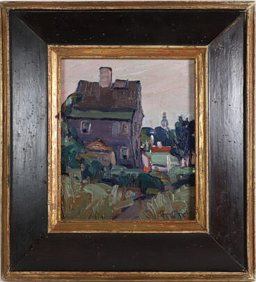 Anne Ramsdell Congdon Oil on Panel "Town Clock"