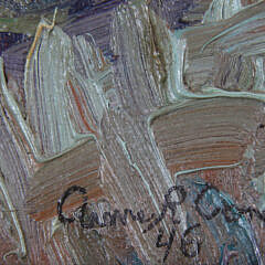 Anne Ramsdell Congdon Oil on Panel “Town Clock”, circa 1946