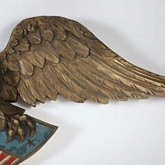 Vintage Louisburg Style Gilt Patriotic Eagle Plaque