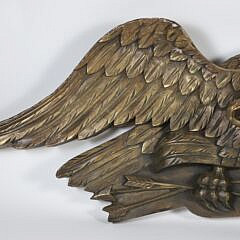 Vintage Louisburg Style Gilt Patriotic Eagle Plaque