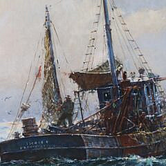 Jack L. Gray (1927-1981) Oil on Canvas “Fishing Trawler Off Provincetown”