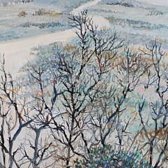 Sybil Goldsmith (1917-2005) “Nantucket Winter Landscape” Oil on Linen