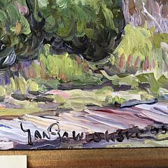 Jan Pawlowski Oil on Canvas “View of the Town of Nantucket from Monomoy”