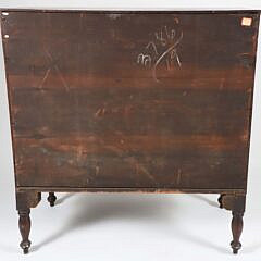 American Sheraton Fan Inlaid Mahogany Chest of Drawers, 19th Century
