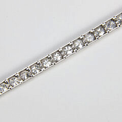 Vintage Platinum and 38 Old European Cut Graduated Diamonds Line Bracelet, Approximately 7.75ct