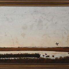 Robert Stark Jr. Oil on Canvas "Mallards Landing In The Marsh"
