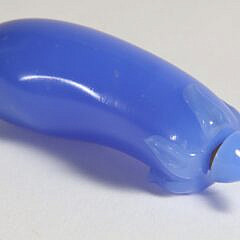Chinese Blue Glass "Eggplant" Snuff Bottle, Qing Dynasty