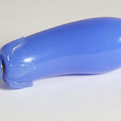 Chinese Blue Glass “Eggplant” Snuff Bottle, Qing Dynasty